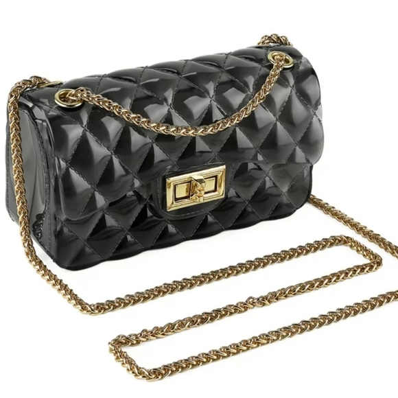 Women Jelly Shoulder Handbags, Mini  PVC Clutch Purse - Picture 1 of 9